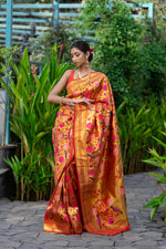 Crimson Red Paithani Saree