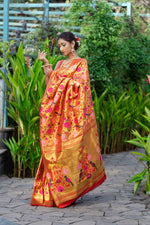 Crimson Red Paithani Saree