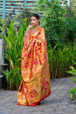 Crimson Red Paithani Saree