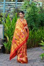 Crimson Red Paithani Saree