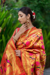 Crimson Red Paithani Saree