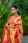 Crimson Red Paithani Saree