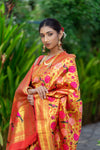 Crimson Red Paithani Saree