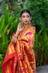 Crimson Red Paithani Saree