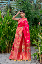 Signal Red Designer Banarasi Saree
