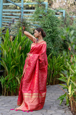 Crimson Pink Designer Banarasi Saree