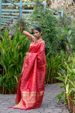 Crimson Pink Designer Banarasi Saree