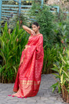 Crimson Pink Designer Banarasi Saree