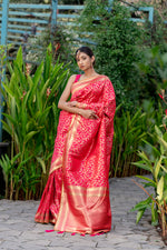 Crimson Pink Designer Banarasi Saree