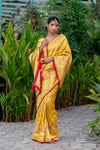 Munsel Yellow Designer Banarasi Saree