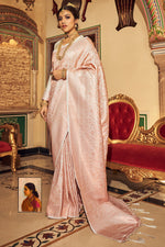 Lace White Kanjivaram Saree
