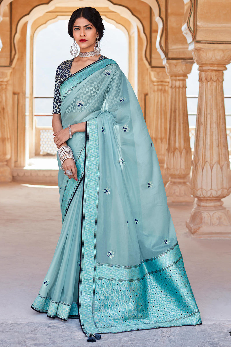 Sapphire Blue Paithani Saree